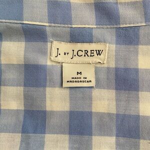 J. Crew Men's Light Blue Plaid Shirt